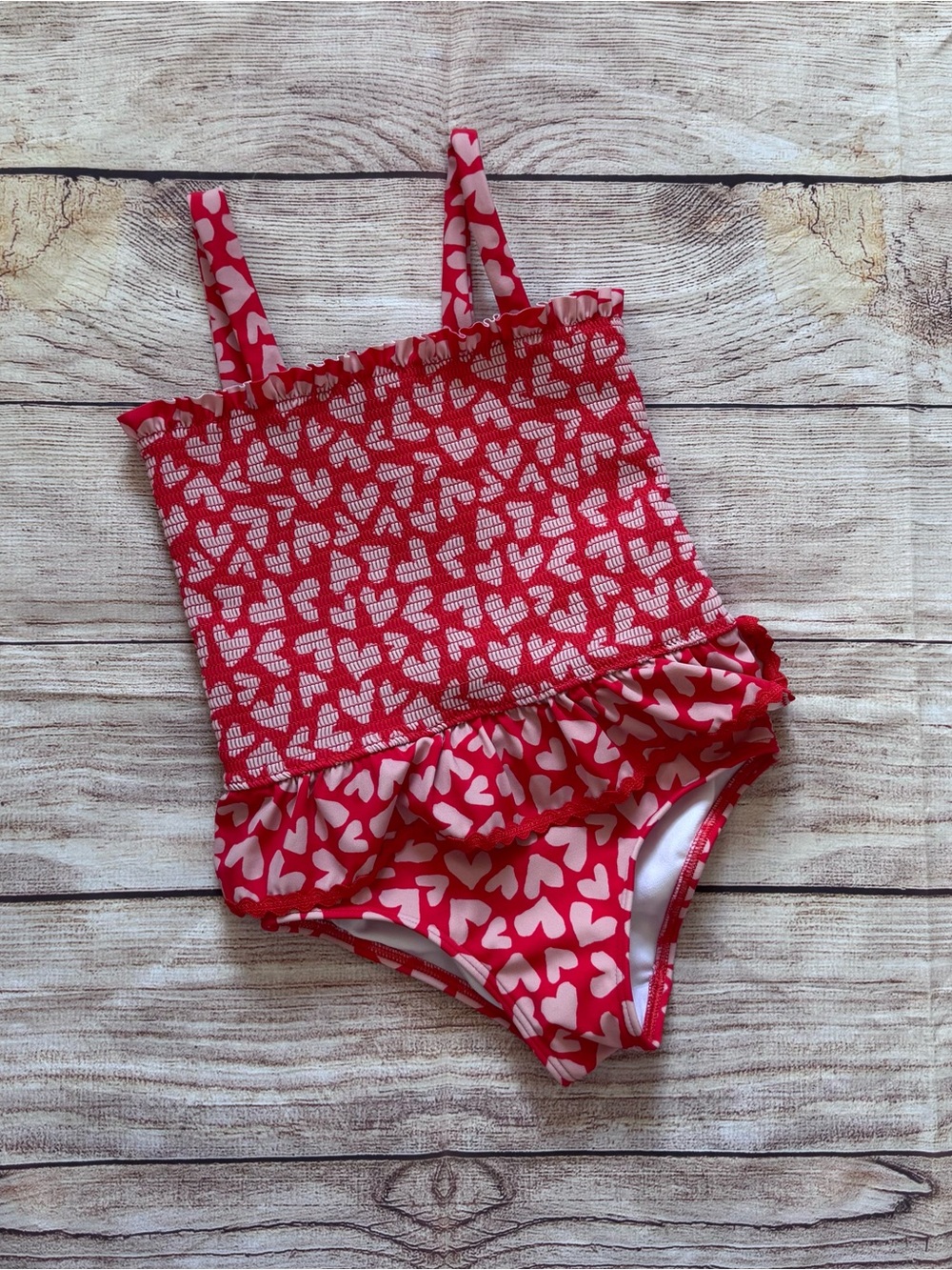 Mini Boden Smocked One-Piece Swimsuit